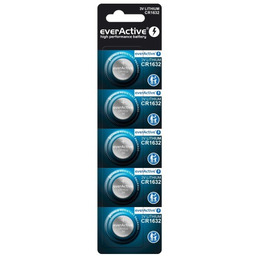 5 x bateria litowa mini everActive CR1632 blister