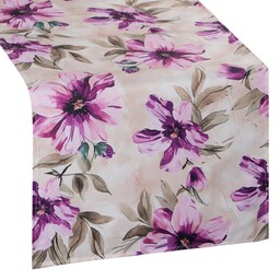 Eurofirany Obrus bieżnik 40x180 Garden 29C kremowy różowy