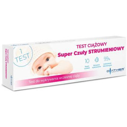 DIATHER Test ciążowy Super Czuły Strumieniowy, 1szt.