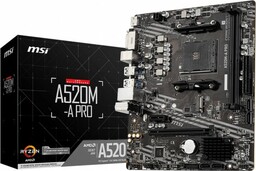 Płyta MSI A520M-A PRO /AMD A520/DDR4/SATA3/M.2/USB3.1/PCIe3.0/AM4/mATX