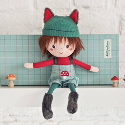 Lalka przytulanka Louis 32cm ozdobne pudełko w kratkę