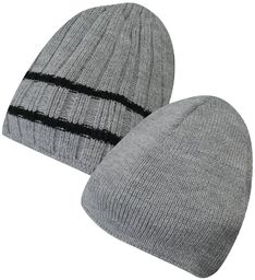 Czapka Dwustronna Szara Jesienno-Zimowa, Beanie, Męska -JAREK CPAJARBEANIEMM026szara