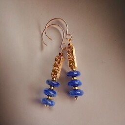 Pakamera EFEKTOWNE kolczyki : lapis lazuli, lawa :