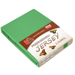 Prześcieradło jersey z gumką 120x200 zielone groszkowe P15-120