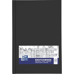 Szkicownik Oxford Sketchbook Szyty A6 96 kartek Czarny,
