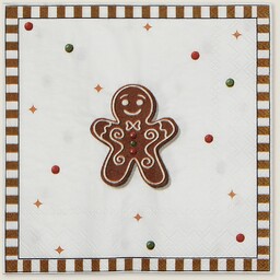 Serwetki świąteczne Cookie I 20 szt., 16x16x3 cm