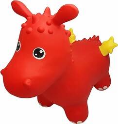 GERARDO''S Toys Jumpy Zwierzę do skakania, czerwony smok,