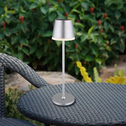 Globo Lampa solarna LED, metal, kolor srebrny, wysokość