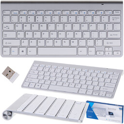 Klawiatura Bezprzewodowa Smart Tv Srebrna