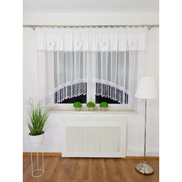 Firana Dekoracyjna Łuk Firanki Z Kokardkami I Cyrkoniami