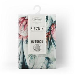 Eurofirany Obrus bieżnik 40x180 Garden 32C biały niebieski