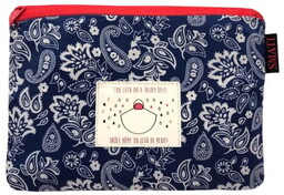 Peleryna Poncho Paisley Blue, Smati