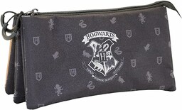 Harry Potter Hogwarts -Piórnik Potrójny FAN, Czarny, 23