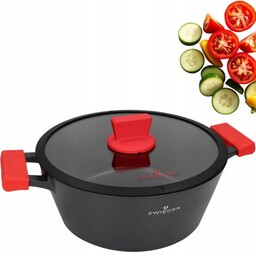 Zwieger Obsidian Garnek z pokrywką Aluminiowy Non-stick Indukcja