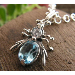 OWADOWO - srebrny wisiorek z akwamarynem