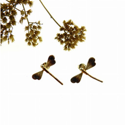 Kolczyki srebrne - Mini ważki na sztyftach