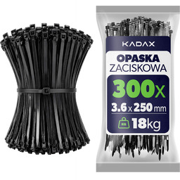 Opaski zaciskowe Maurens 250 x 3.6 mm czarne