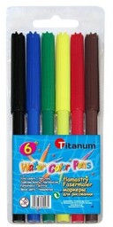 Flamastry 6 kolorów Titanum 83185