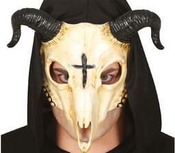 Maska Czaszka z Rogami na Halloween - 1