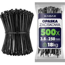 Opaski zaciskowe Maurens 250 x 3.6 mm czarne