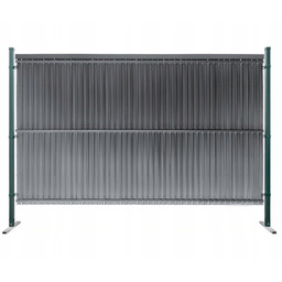 Listwy ogrodzeniowe pionowe wąskie 44-62mm 173x250cm RD03 Szary