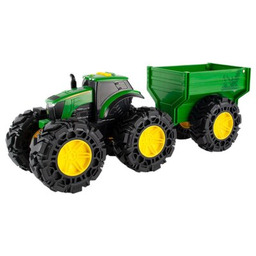 TOMY Traktor Monster Treads John Deere z przyczepą