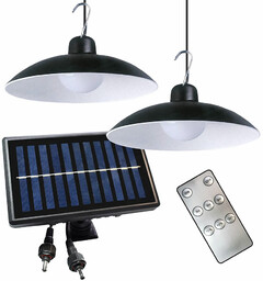 Lumes Podwójna lampa solarna z pilotem - N27-Solix