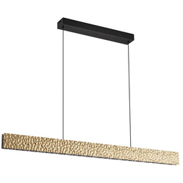 Lampa Wiszące Lucande, Nivara, złoty mosiężny, salon, metal,