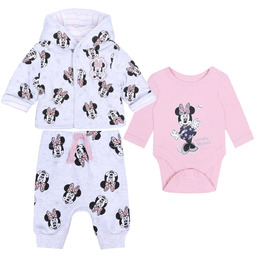 Szary komplet niemowlęcy Myszka Minnie DISNEY 3-6 m