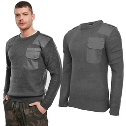 Sweter Wojskowy BRANDIT Antracytowy M [M]
