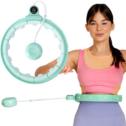 HULA HOP Z OBCIĄŻNIKIEM + LICZNIK FH02 GREEN