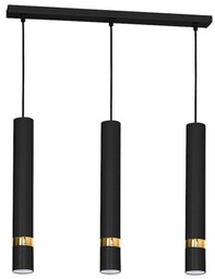 MILAGRO MLP6080 Lampa wisząca JOKER BLACK/GOLD 3xGU10