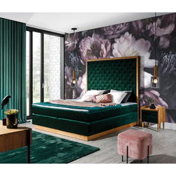 Łóżko kontynentalne 700 z ramką drewnianą - New