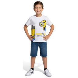 Chłopięca koszulka Minionki Minion Powered   bawełniana,