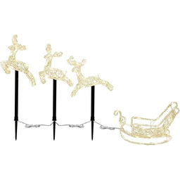 Konstsmide Akrylowe sanki z diodami LED i 3
