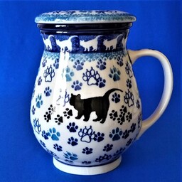 Kubek z zaparzaczem, 460 ml, Kotek, Ceramika Artystyczna