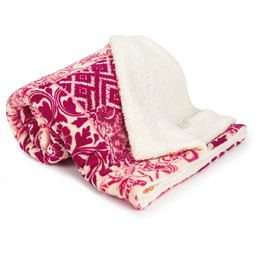 4Home Koc z barankiem Flowers różowy, 150 x