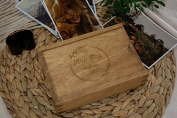 Drewniane pudełko na zdjęcia 10x15cm - Projekt Nr.