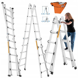 Drabina Przegubowa Wielofunkcyjna Teleskopowa 5M1 Aluminiowa 4x5 Stopni