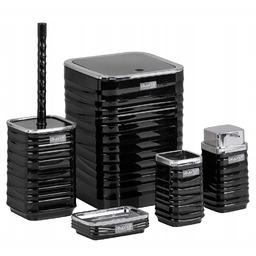 Komplet łazienkowy Wc Luna Zestaw 5 elementów czarny