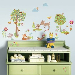 Współlokatorzy zaczarowany wiosenny las naklejki ścienne