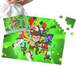 Puzzle Tradycyjne - Ben 10 Wzory Z Bajek