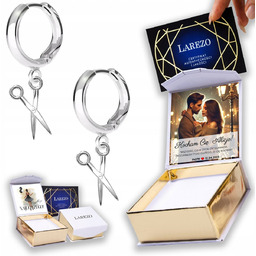 Kolczyki Srebrne 925 z Nożycami dla Fryzjerki Nożyce