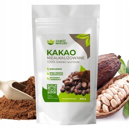 KAKAO NATURALNE NIEALKALIZOWANE w Proszku 0,5 kg Prawdziwe