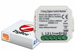 Przekaźnik Dopuszkowy 2ob ZigBee TUYA Działa bez N