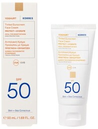 KORRES YOGHURT Koloryzujący krem ochronny do twarzy SPF50,