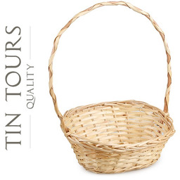 NATURALNY KOSZ PREZENTOWY Z PAŁĄKIEM 34x24x10/16/45 cm