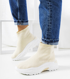 Beżowe wysokie sneakersy Melissa-40
