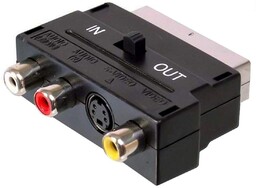 Premiumcord kjsa-01, Adapter Scart-3x Cinch + S-Video, Wielokolorowy