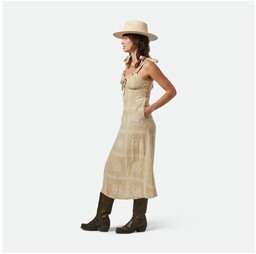 spodnie BRIXTON - Wandering Tie Dress Pale Khaki